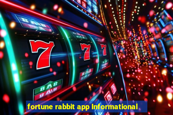 fortune rabbit app Informational