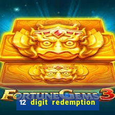 12 digit redemption code for golden hearts casino