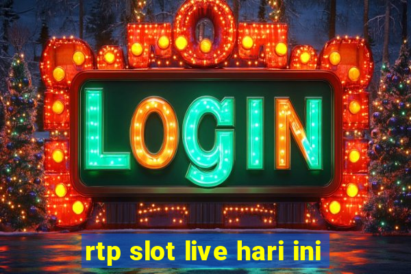 rtp slot live hari ini