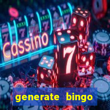 generate bingo cards with pictures