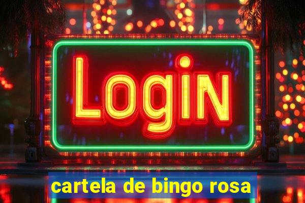 cartela de bingo rosa