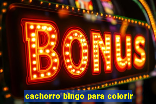 cachorro bingo para colorir