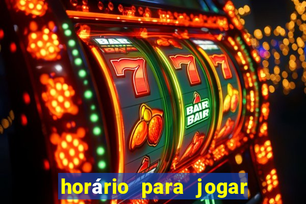 horário para jogar fortune tiger hoje