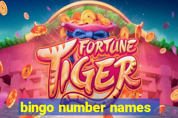 bingo number names