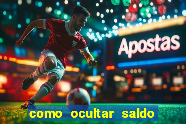 como ocultar saldo na betfair