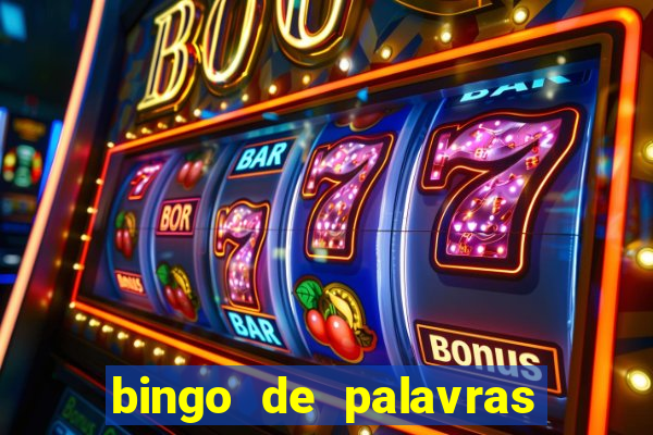 bingo de palavras simples colorido