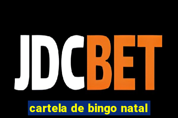 cartela de bingo natal