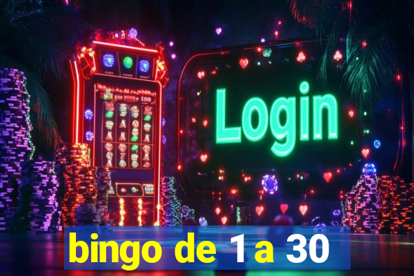 bingo de 1 a 30