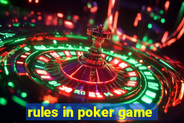 rules in poker game