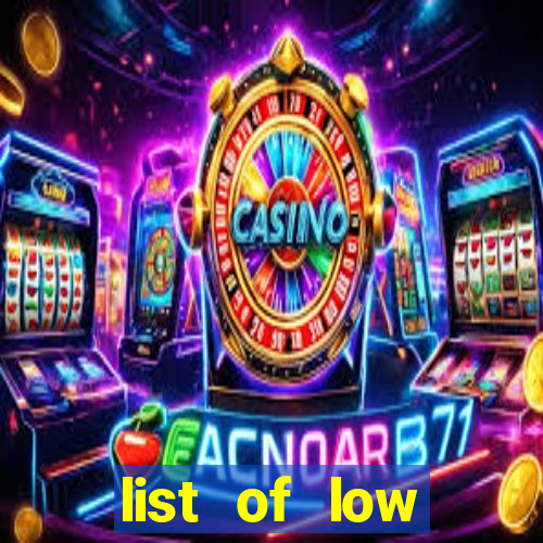 list of low variance slot machines