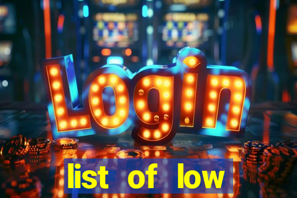 list of low variance slot machines