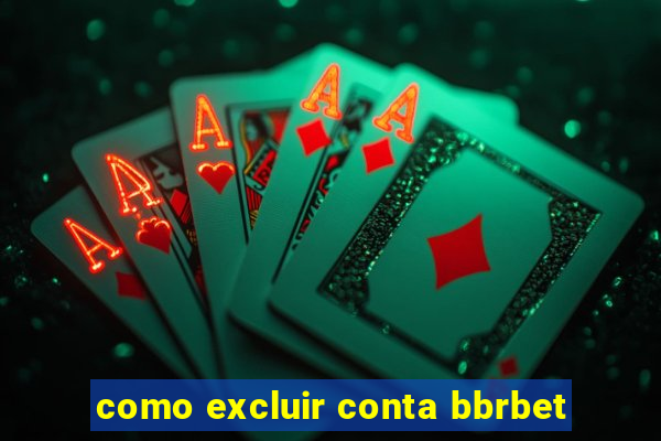 como excluir conta bbrbet