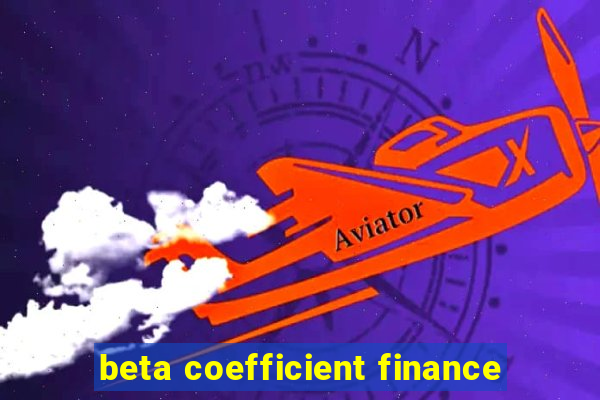 beta coefficient finance