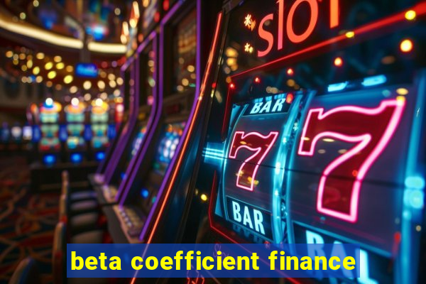 beta coefficient finance