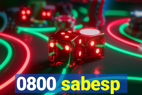 0800 sabesp