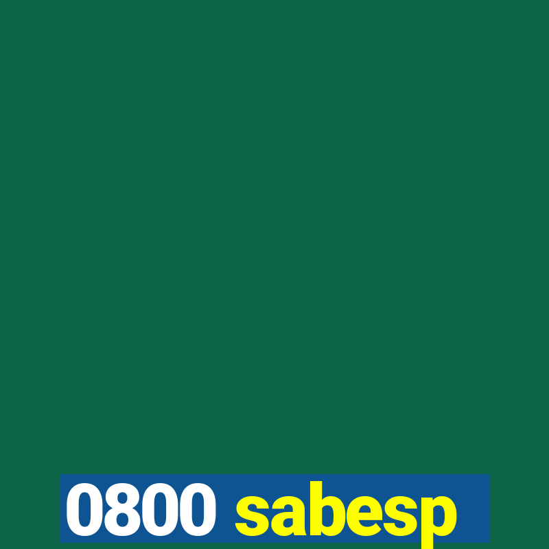 0800 sabesp