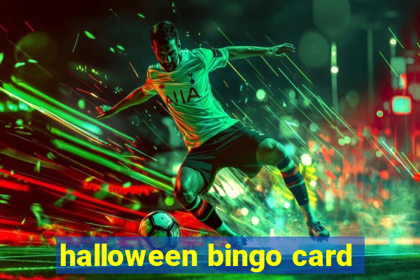 halloween bingo card