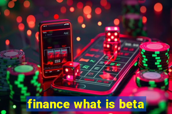 finance what is beta