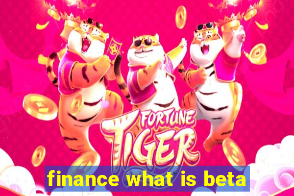 finance what is beta