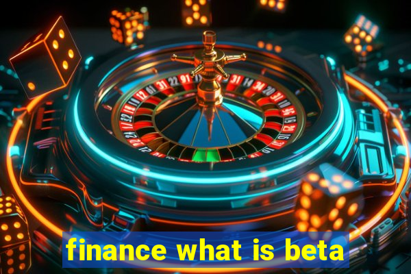 finance what is beta