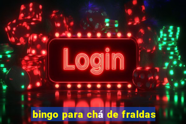 bingo para chá de fraldas