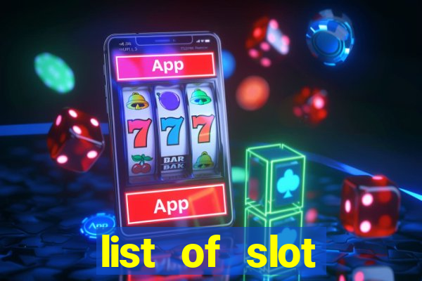 list of slot machines at jake's 58