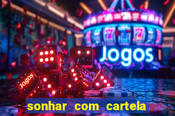 sonhar com cartela de bingo