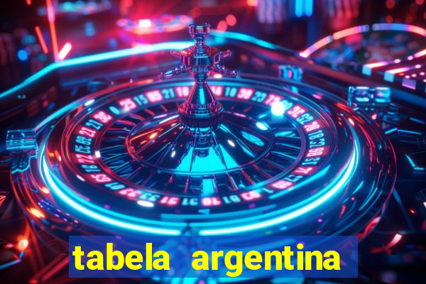 tabela argentina torneo betano