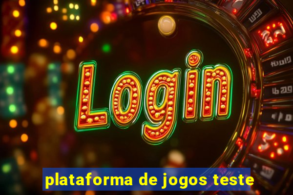 plataforma de jogos teste