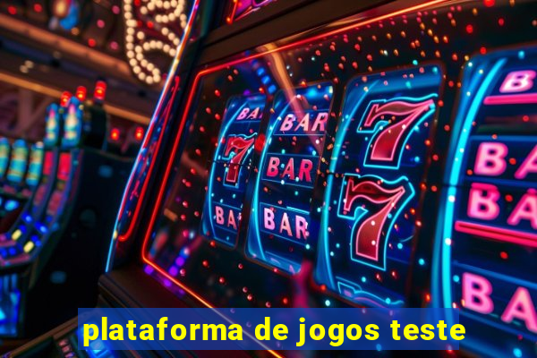 plataforma de jogos teste