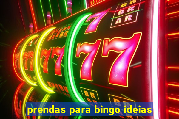 prendas para bingo ideias