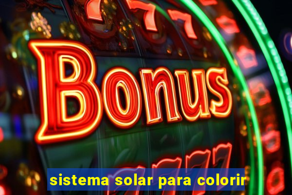 sistema solar para colorir