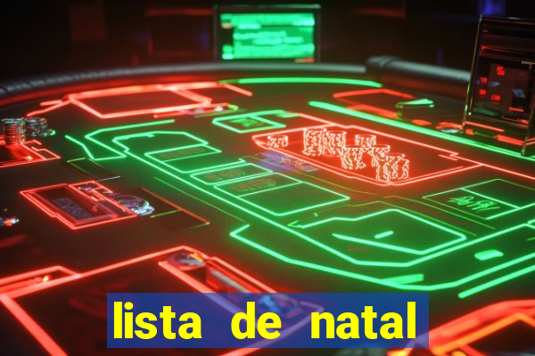 lista de natal para imprimir