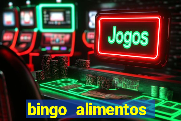 bingo alimentos para imprimir