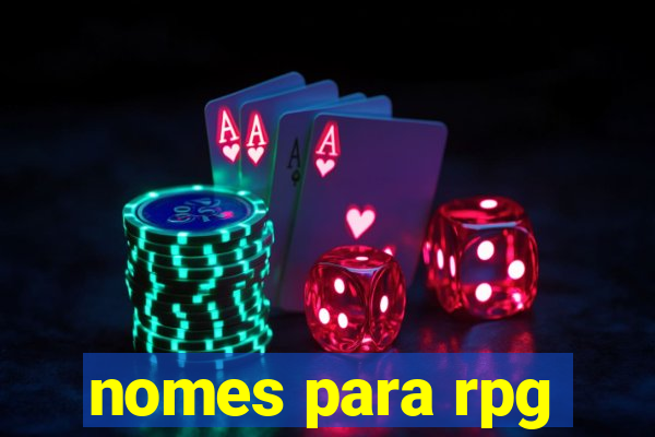 nomes para rpg