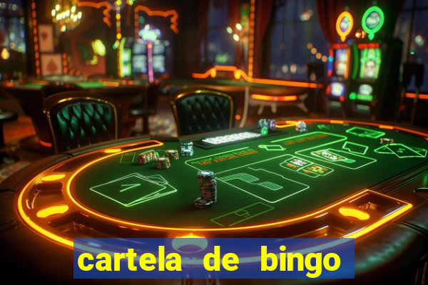 cartela de bingo de nomes para imprimir