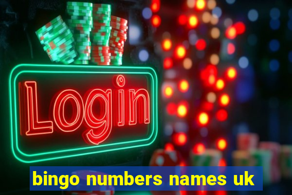 bingo numbers names uk