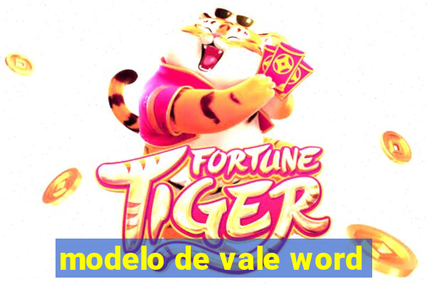 modelo de vale word
