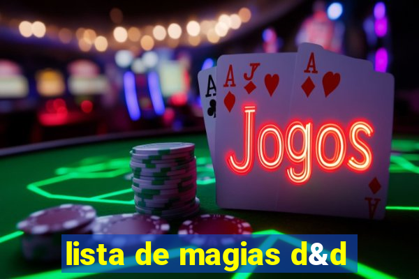 lista de magias d&d