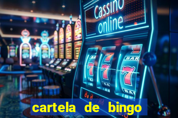 cartela de bingo cha de bebe
